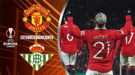 Game summary of the Manchester United vs. Real Betis Uefa Europa League game, final score 4-1, from 9 March 2023 on ESPN (UK).